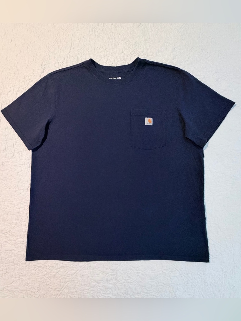 Carhartt | K87 | Heavyweight Pocket T-Shirt | Navy Blue | Womens Size XXL
